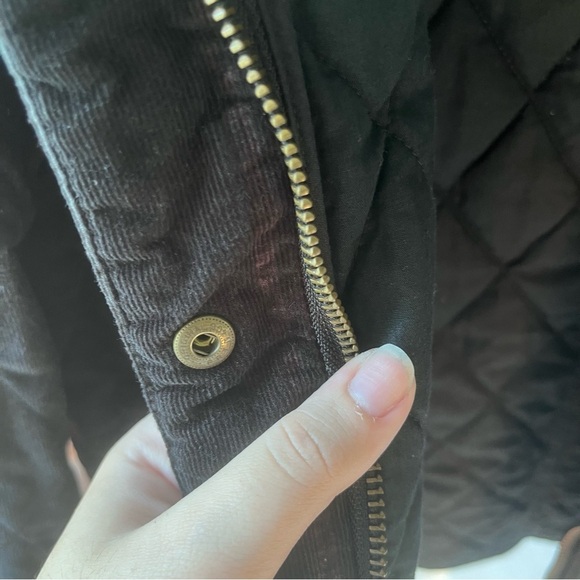 EDDIE BAUER Women’s Black Quilted Corduroy Zip-up Jacket - Picture 16 of 17